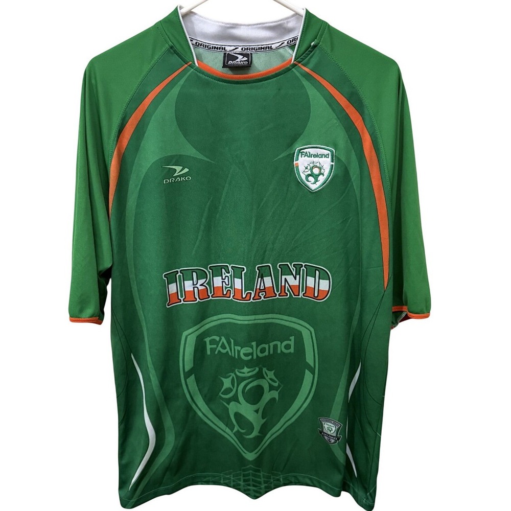 Drako Ireland FAIreland Soccer Jersey Green Orange Mens One Size Football Shirt